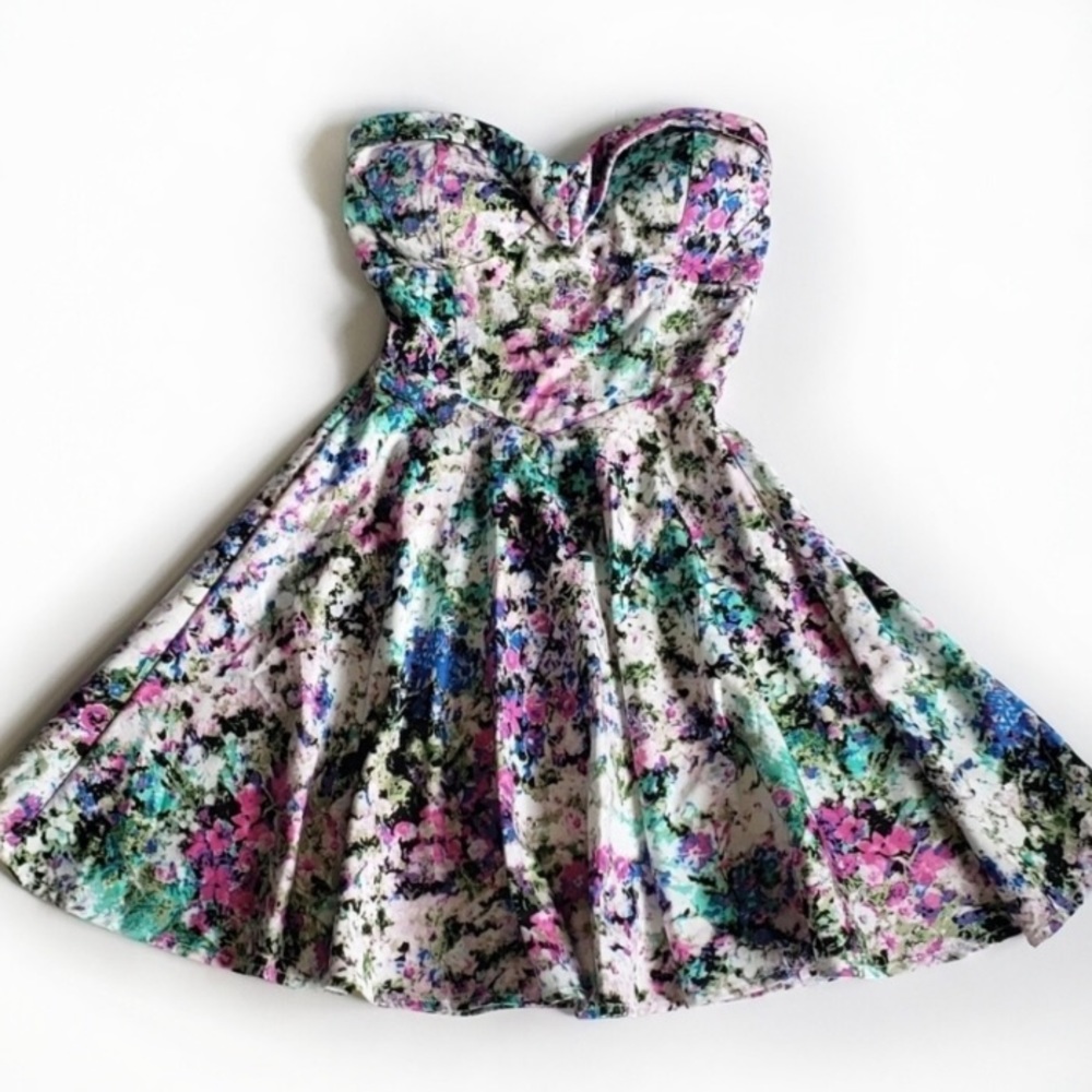 Miami Floral Sweetheart Dress